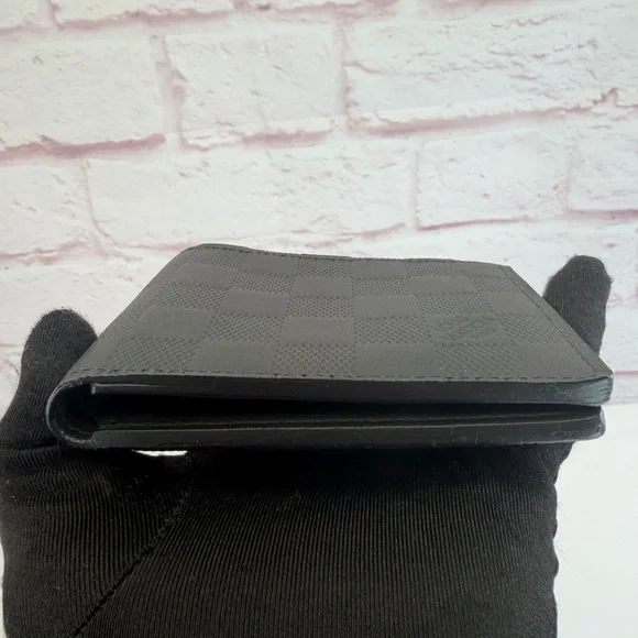 Louis Vuitton Black Infini Damier Graphite Bi-Fold Multiple Wallet - Picture 4 of 9